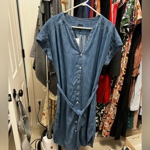 Nwt women’s size Large gap denim dress